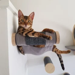 All For Paws Skywalk - Scratcher Hammock - Wandkrabpaal - 25x8.5x28 cm Grijs