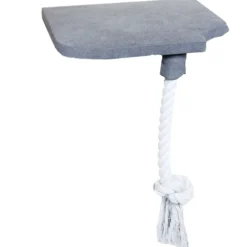 All For Paws Skywalk - Step-In Platform With Rope - Wandkrabpaal - 32x8x28 cm Grijs