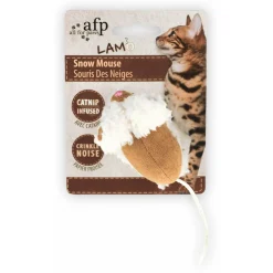 All For Paws Speeltje Sneeuw Muis - Kattenspeelgoed - 5x5x3 cm Assorti