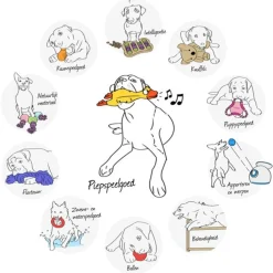 All For Paws Ultrasonic Eekhoorn - Hondenspeelgoed - 22x16.7x9 cm Bruin