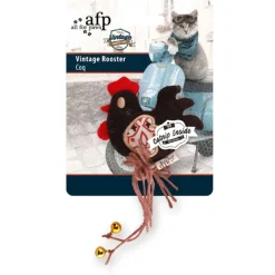 All For Paws Vintage Rooster - Kattenspeelgoed - 9x8x1.5 cm Assorti