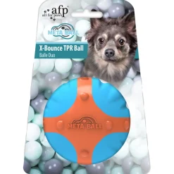 All For Paws X-Bounce Ball - Hondenspeelgoed - Ø6.5 cm Oranje Blauw