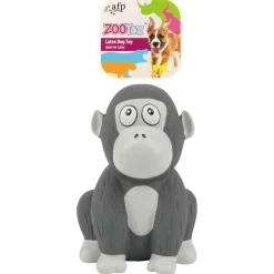 All For Paws Zootex Gorilla Jack - Hondenspeelgoed - 8.5x8x13 cm Zwart