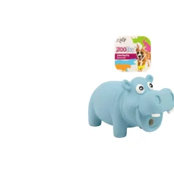 All For Paws Zootex Hector The Hippo - Hondenspeelgoed - 16x5.5x7 cm Blauw S
