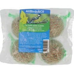 Allbirds&Co Mezenbollen Insecten - Tuinvogelvoer - 90 g 4 stuks