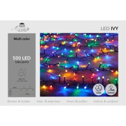 Anna's Collection Cluster Ivy Led - Kerstverlichting - 12 m Multi-Color 500 led 4m Aanloopsnoer