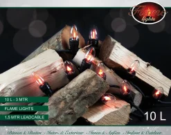 Anna's Collection Flame Lights - Verlichting - 3 m Oranje 10 stuks