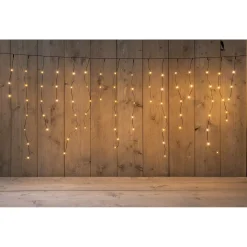 Anna's Collection Icicle Lights Zwart - Kerstverlichting - 7.2 m Classic Warm