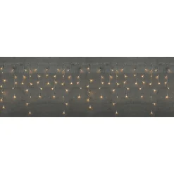 Anna's Collection Icicle Lights Transparant - Kerstverlichting - 360x60 cm Warm Wit