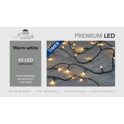 Anna's Collection Led Verlichting Met Trafo - Kerstverlichting - 4 m 293 g Warm Wit 40 Led