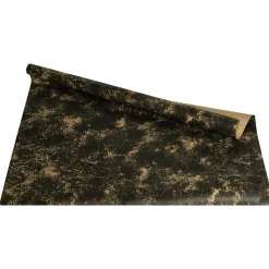 Anna's Collection Rol Grottenpapier - Decoratie - 200x60 cm Grijs Zwart