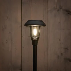 Anna's Collection Solar Lantaarn Op Steker - Staande Buitenlamp - 41 cm Zwart