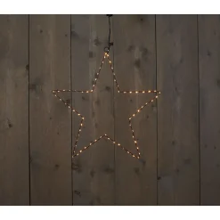Anna's Collection Ster 2-D Met Koperdraad Verlichting - Kerstverlichting - Ø40 cm Warm Wit 70 Lampjes