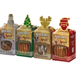 Antos Christmas Snack Box - Hondensnacks - Kip Rund Varken 13 cm 375 g