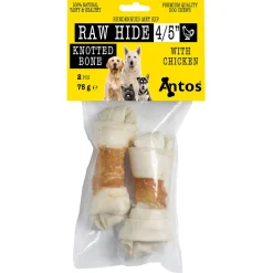 Antos Runderhuid Met Kip Bot - Hondensnacks - Kip Rund 75 g 2 stuks
