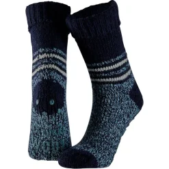 Apollo Heren Huissok Wol Anti-Slip Streep - Sokken - Assorti Dark Ass. 39-46