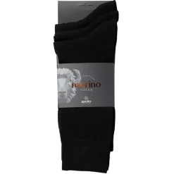 Apollo Sokken Wol 3-Pack Zwart - Sokken