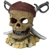 Aqua Della Decor Pirate Skull Sword Head - Aquarium - Ornament -