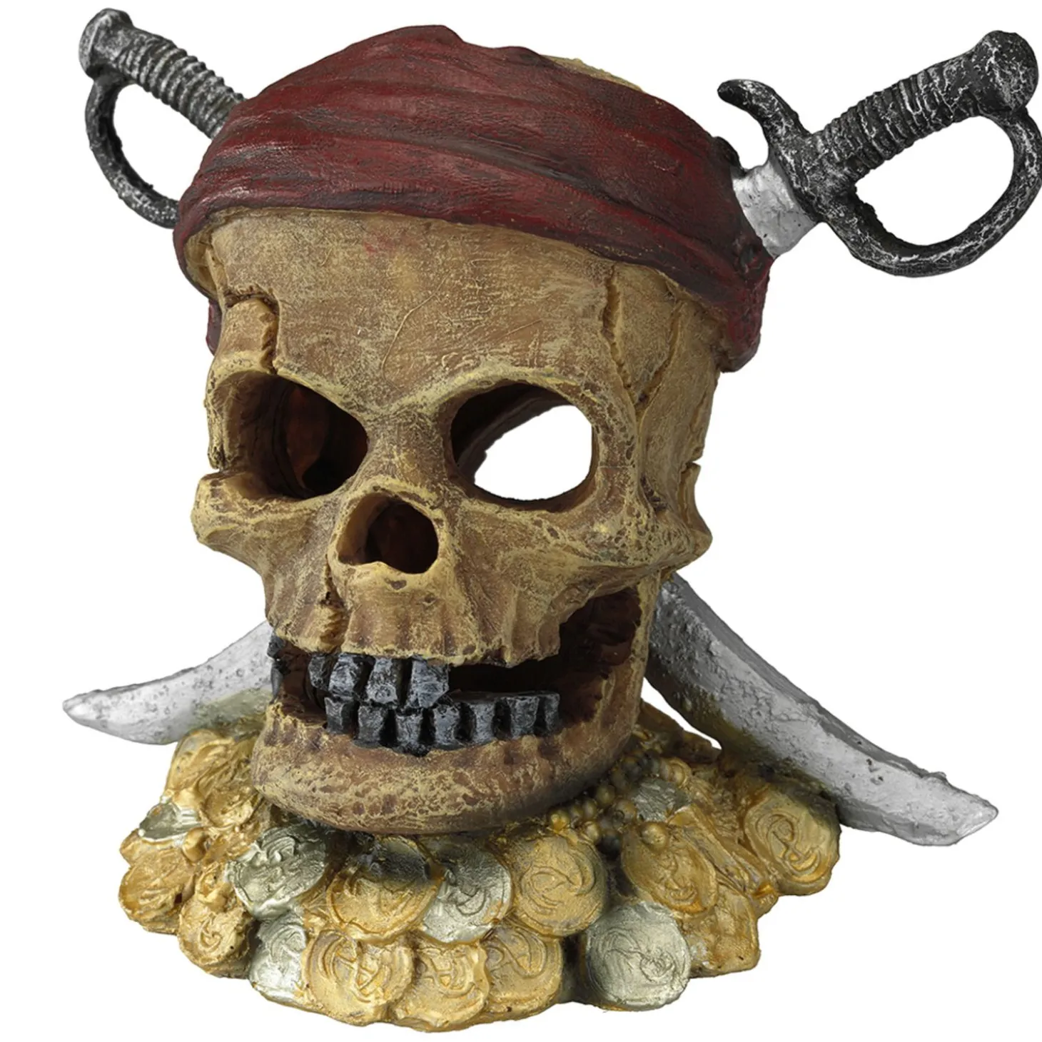 Aqua Della Decor Pirate Skull Sword Head - Aquarium - Ornament -