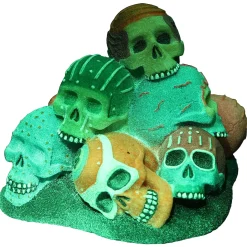Aqua Della Dia De Los Muertos Schedels Stapel - Aquarium - Ornament - 15.1x14.2x11.8 cm