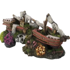 Aqua Della Gezonken Schip 2 - Aquarium - Ornament - 25x10.5x11.5 cm