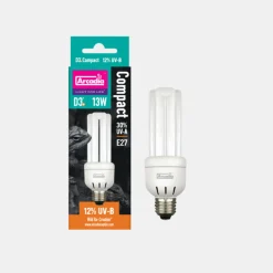 Arcadia D3+ Compact Lamp Mini 12% Uvb - Verwarming - 13 Watt