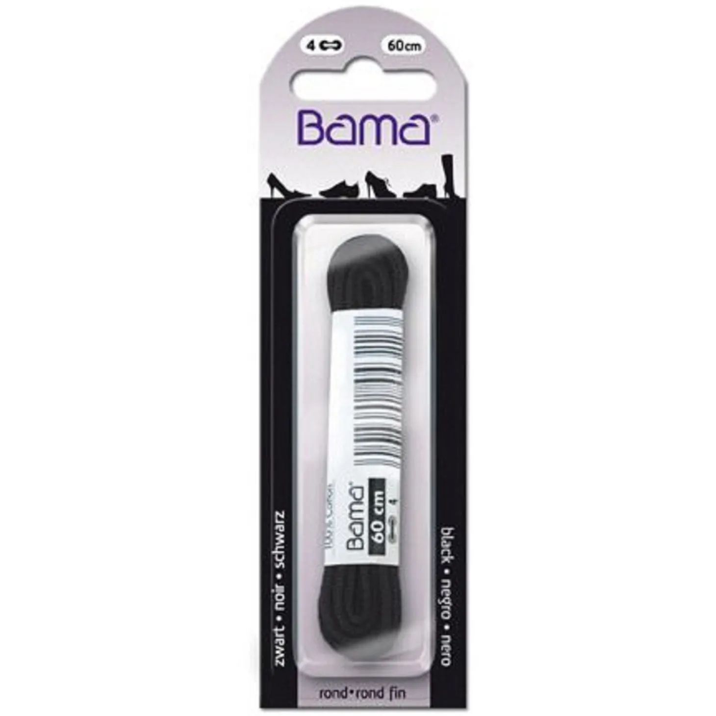 Bama Veters Rond Zwart - Schoenonderhoud