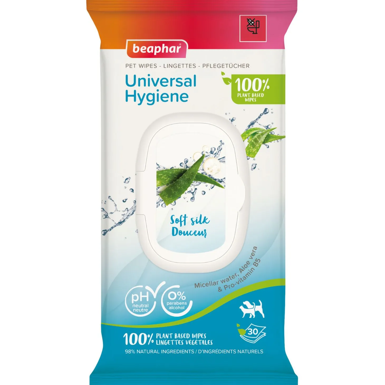 Beaphar Dierendoekjes Universal Hygiene - Vachtverzorging - 30 stuks 100% Plantaardig