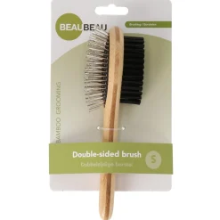 Beaubeau Dubbelzijdige Borstel Bamboo - Verzorging - 19x5.2x3 cm Small