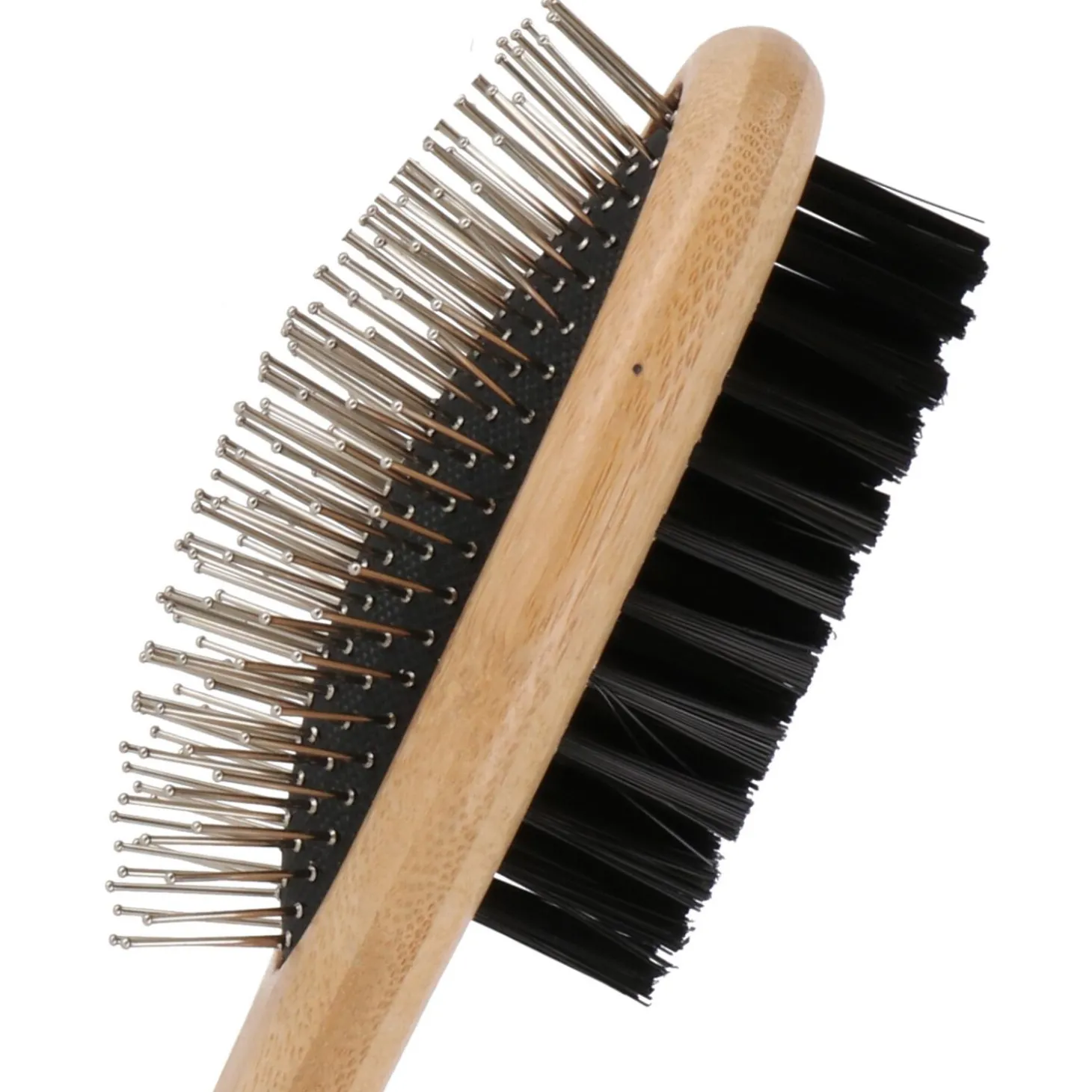 Beaubeau Dubbelzijdige Borstel Bamboo - Verzorging - 22x6 cm Medium