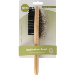 Beaubeau Dubbelzijdige Borstel Bamboo - Verzorging - 22x6 cm Medium