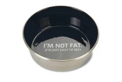 Beeztees Eetbak Rvs Not Fat Hond Zwart - Hondenvoerbak