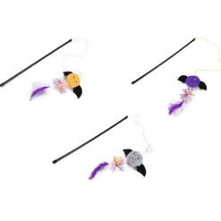 Beeztees Halloween Kattenhengel Vleermuis - Kattenspeelgoed - 42x7 cm Assorti