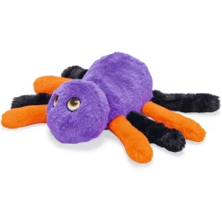 Beeztees Halloween Pluche Spin Itsy - Hondenspeelgoed - 32x22 cm Oranje Paars Zwart
