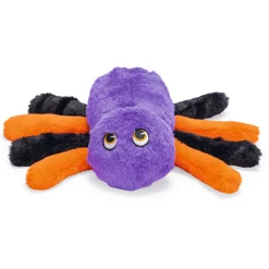 Beeztees Halloween Pluche Spin Itsy - Hondenspeelgoed - 32x22 cm Oranje Paars Zwart