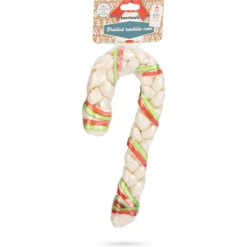 Beeztees Kerst Braided Rawhide Cane - Hondensnacks - 1 stuk