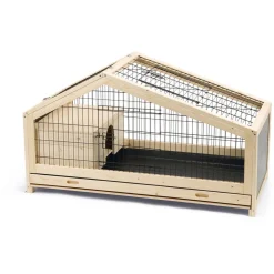 Beeztees Konijnenkooi Mex - Dierenverblijf - 116x54x65 cm Zwart Blank