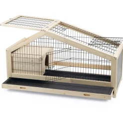 Beeztees Konijnenkooi Mex - Dierenverblijf - 116x54x65 cm Zwart Blank