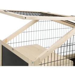 Beeztees Konijnenkooi Mex - Dierenverblijf - 116x54x65 cm Zwart Blank