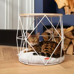 Beeztees Metalen Kattenmand Kuja - Kattenmand - Ø40x40 cm Wit