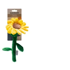 Beeztees Pluche Zonnebloem Sunny - Hondenspeelgoed - 30 cm Geel Groen