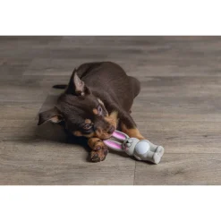 Beeztees Puppy Konijn - Hondenspeelgoed - 14x5x5 cm 50 g Grijs