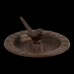 Best For Birds Zonnewijzer Met Vogelbad - Drinkbak - Ø25x10 cm Bruin