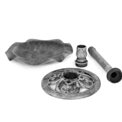 Best Life Waterschaal Silbersee - Drinkbak - Ø50x69.5 cm Grijs