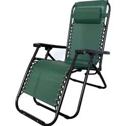 Bestgarden Camping Lounge Stoel - Tuinmeubelen - 172x66x108 cm Donkergroen