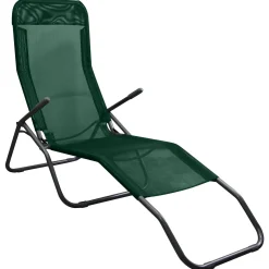 Bestgarden Ligstoel Rocking - Tuinmeubelen - Donkergroen 131-165x66x108 Cm