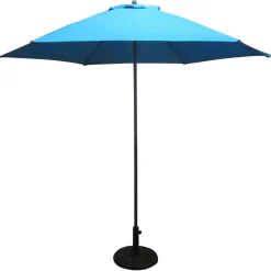Bestgarden Parasol Aluminium Push Up - Tuinmeubelen - Ø2.5 m Blauw