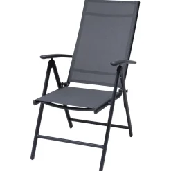 Bestgarden Tuinstoel 7 Standen - Tuinmeubelen - 65x57x107 cm Antraciet
