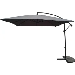 Bestgarden Zweefparasol Aluminium Hangend - Tuinmeubelen - 3x3 m Antraciet