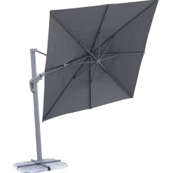 Bestgarden Zweefparasol King Roma - Tuinmeubelen - 3x3 m Antraciet